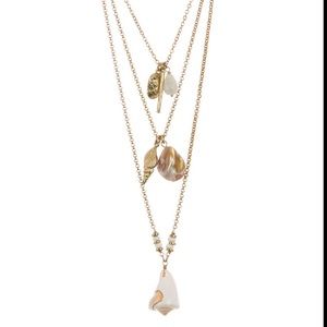 Melrose and Market 3-Layer Shell Charm Necklace